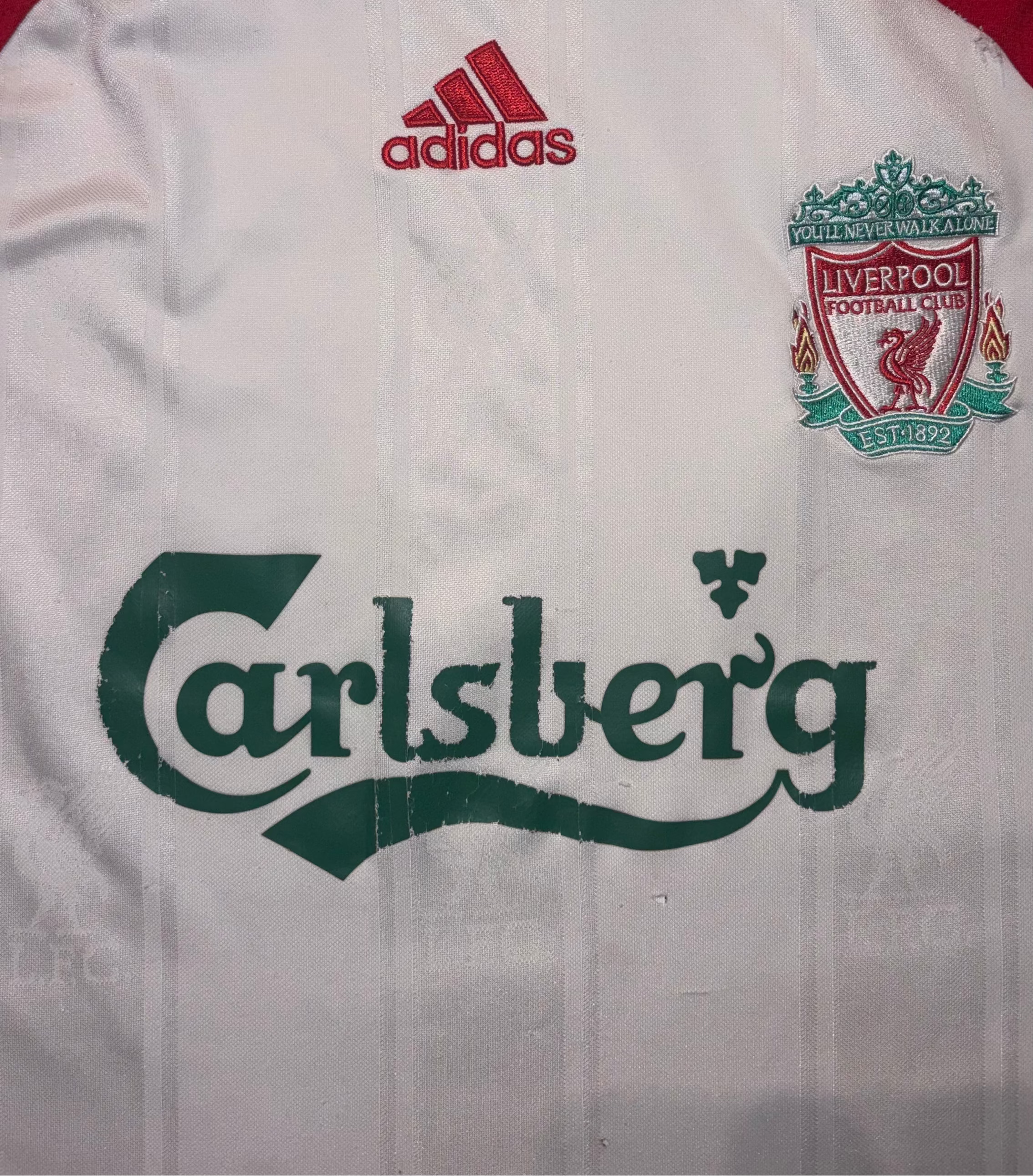 Liverpool 2007/08 Away Shirt L | Vintage Adidas Football Jersey